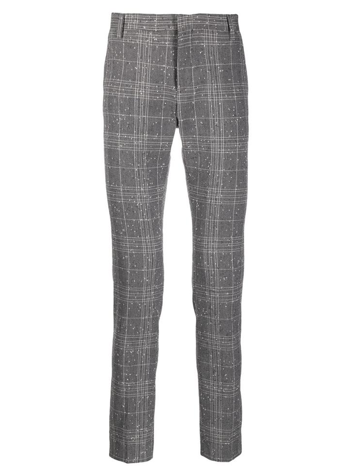 Entre Amis Check Tailores Trousers - Black