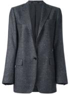 Tagliatore Tweed Blazer, Women's, Size: 42, Grey, Cupro/virgin Wool