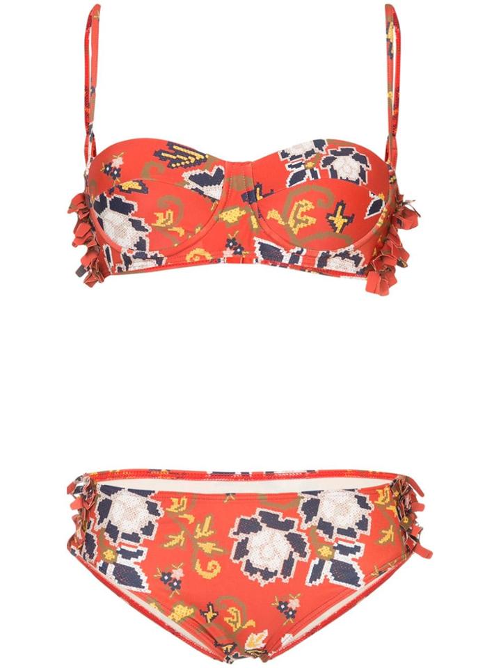 Muller Of Yoshiokubo Abiquiu Fringe Bikini - Red