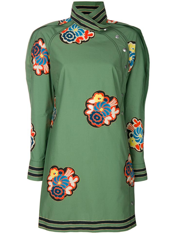 Philosophy Di Lorenzo Serafini Printed Shift Dress - Green