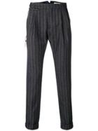 Berwich Pinstripe Tailored Trousers - Blue