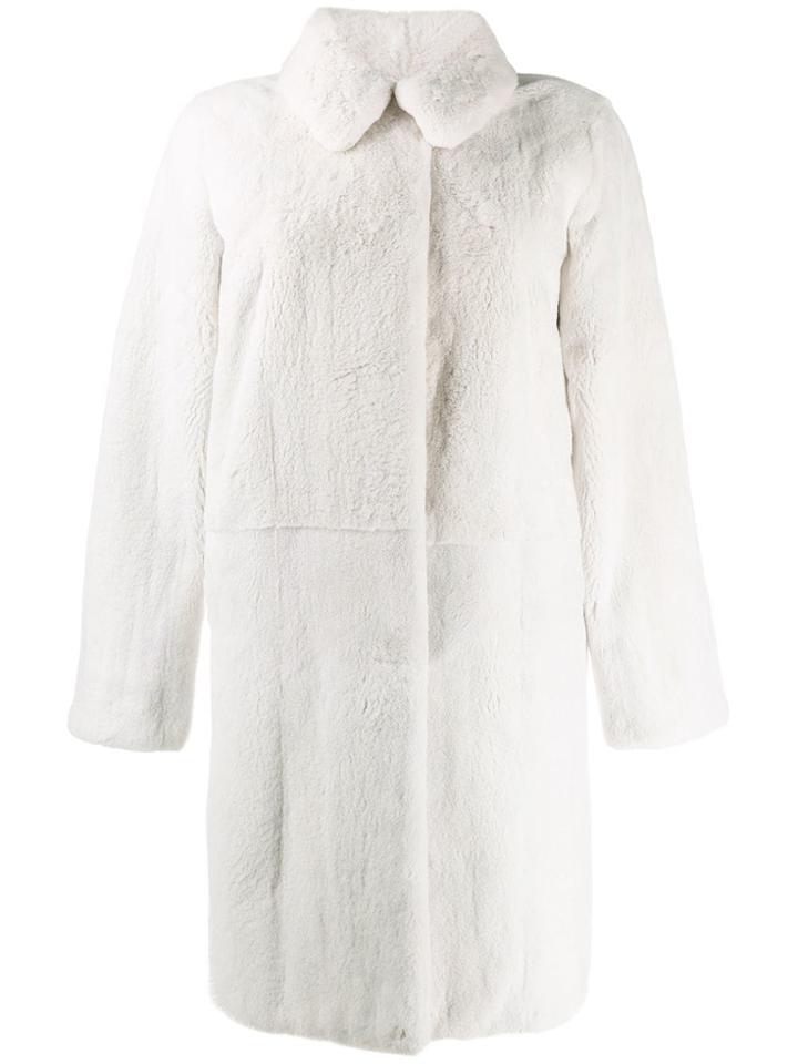 Liska Collared Coat - White
