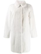 Liska Collared Coat - White