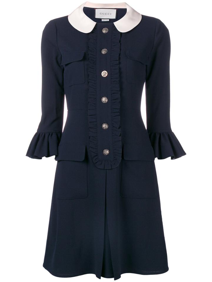 Gucci Ruffled Dress - Blue