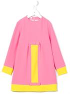 I Pinco Pallino Round Neck Dress, Girl's, Size: 8 Yrs, Pink/purple