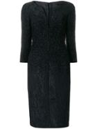 Talbot Runhof Midi Jacquard Dress - Black