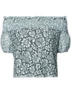 Zac Zac Posen Sabine Lace Blouse, Women's, Size: Medium, Blue, Polyester/polyester