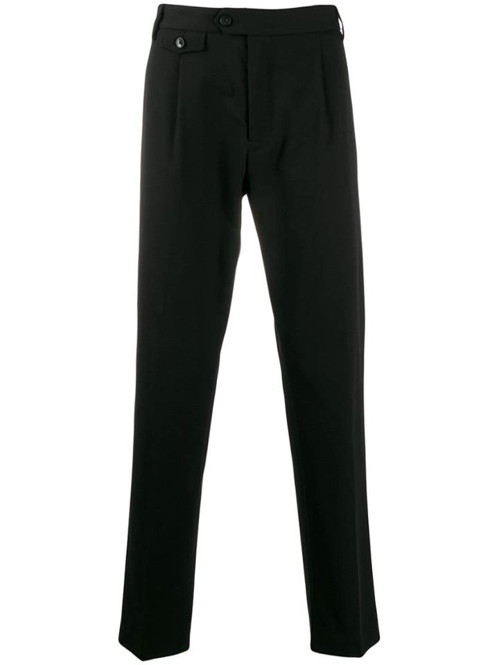Calvin Klein Button Detail Trousers - Black