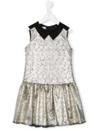 I Pinco Pallino Metallic (grey) Dress, Kids Unisex, Size: 8 Yrs, Polyester/spandex/elastane/polyamide