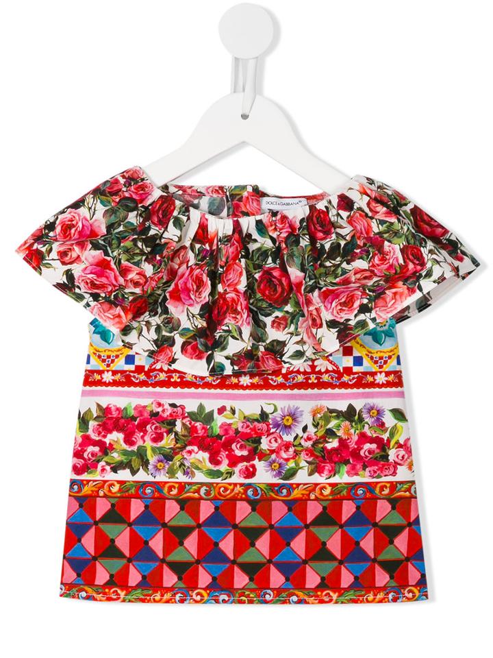 Dolce & Gabbana Kids - Floral Print Blouse - Kids - Cotton - 24 Mth, Toddler Girl's