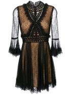 Jonathan Simkhai Sheer Scalloped Lace Dress - Black