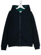 Kenzo Kids Logo Print Hooded Jacket - Blue