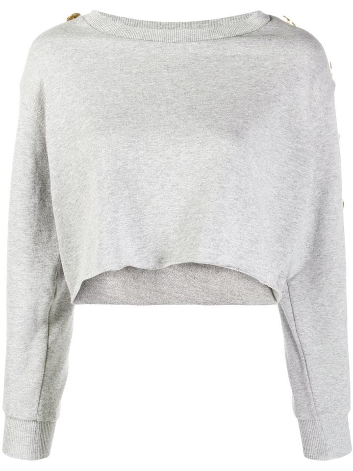 Alexandre Vauthier Cropped Pullover - Steel