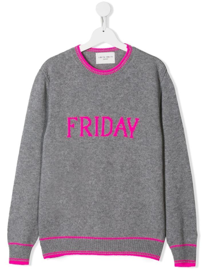 Alberta Ferretti Kids Friday Knitted Sweater - Grey