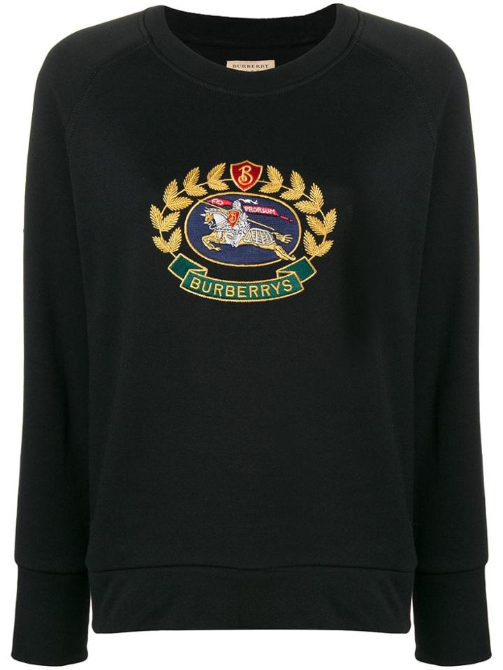 Burberry Embroidered Archive Logo Sweatshirt - Black