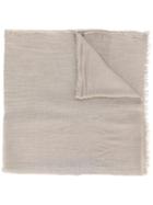 Faliero Sarti Woven Scarf, Men's, Grey, Silk/modal