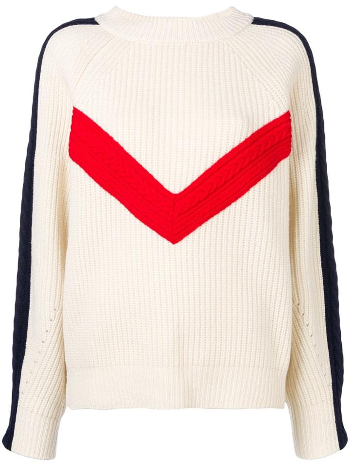 Sjyp Cable Tape Detailed Sweatshirt - White