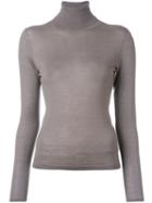 N.peal - Turtleneck Knit Top - Women - Cashmere - M, Grey, Cashmere
