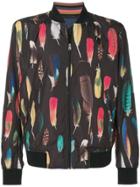 Paul Smith Feather Print Bomber - Black