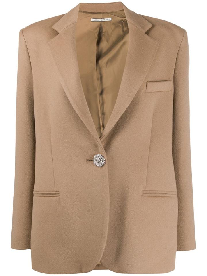 Alessandra Rich Straight-fit Blazer - Neutrals