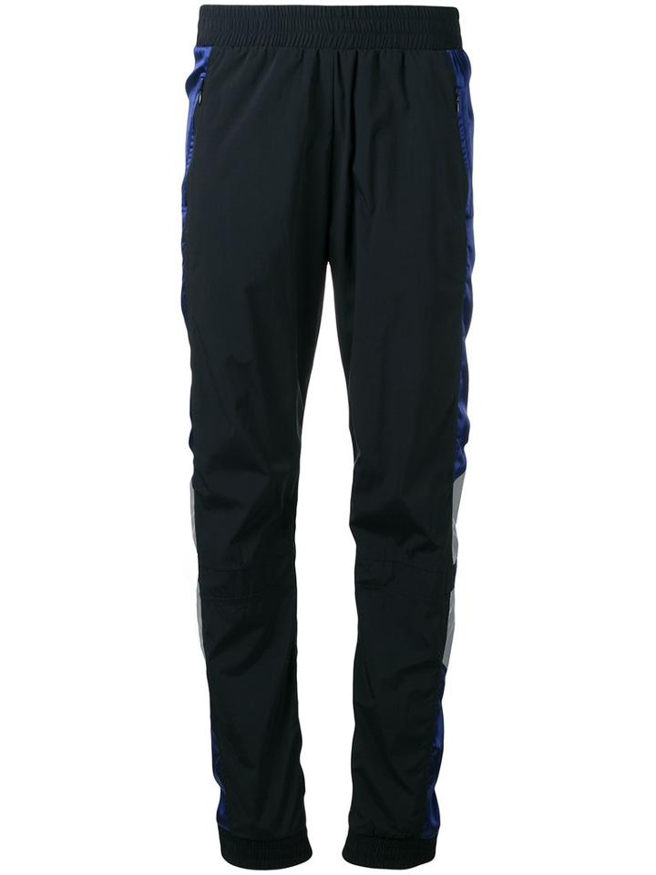 Paco Rabanne Contrast Panel Track Trousers, Women's, Size: 34, Black, Nylon/silk/polyester