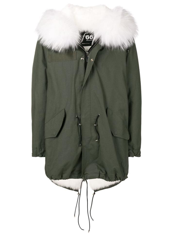 Furs66 Fur Hood Parka Coat - Gold