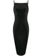 Andrea Ya'aqov Satin Slip Dress - Black