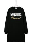 Moschino Kids Logo Crew Neck Sweatshirt - Black