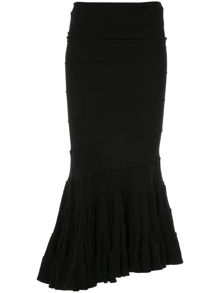 Junya Watanabe Comme Des Garçons Vintage Asymmetric Fluted Midi Skirt