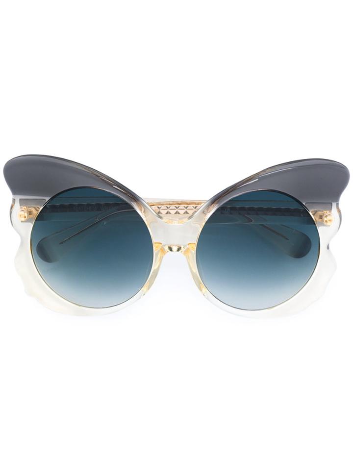 Linda Farrow 143 C2 Butterfly Sunglasses - Nude & Neutrals
