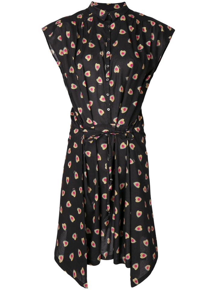 Zadig & Voltaire Heart Print Shirt Dress - Black