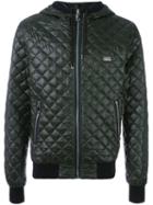 Dolce & Gabbana Quilted Padded Jacket, Men's, Size: 46, Green, Polyamide/polyester/zamak