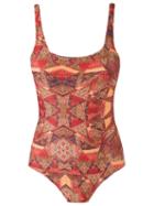 Lygia & Nanny Abstract Print Swimsuit, Women's, Size: 46, Red, Polyamide/spandex/elastane