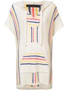 The Elder Statesman Hooded Long Cashmere Sweater - White