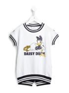 Monnalisa Daisy Duck Print Dress, Girl's, Size: 8 Yrs, White