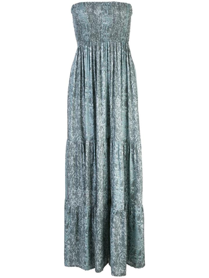 Hansine Gathered Maxi Dress - Grey
