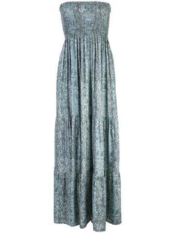 Hansine Gathered Maxi Dress - Grey