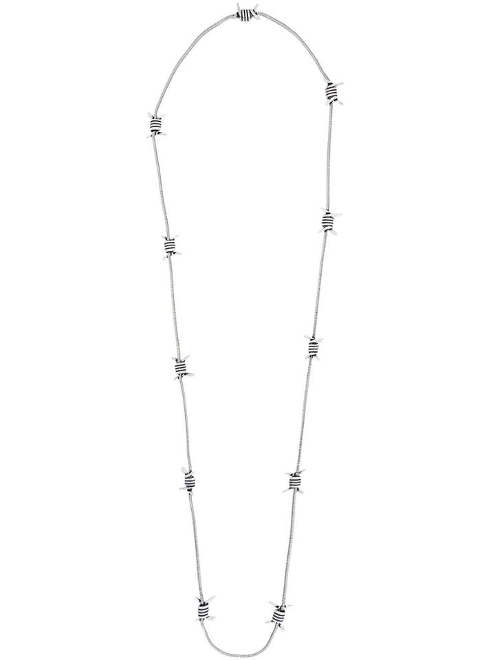 Palm Angels Barbwire Necklace - Metallic