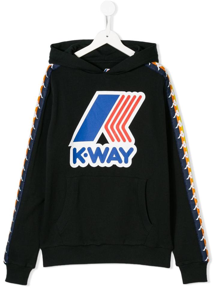 K Way Kids Teen Logo Hoodie - Black