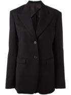 Jil Sander - 'brahms' Blazer - Women - Silk/virgin Wool - 36, Black, Silk/virgin Wool
