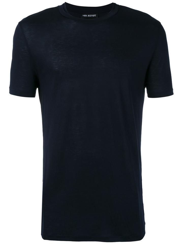 Neil Barrett Classic T-shirt, Men's, Size: Xl, Blue, Viscose