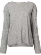 Nili Lotan Destroyed Effect Jumper, Women's, Size: Small, Grey, Cashmere/wool