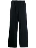 Mm6 Maison Margiela Pinstripe Wide-leg Trousers - Blue