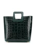Staud Croc Effect Tote Bag - Green
