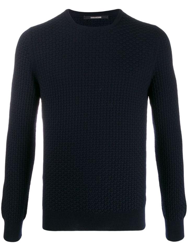 Tagliatore Crew Neck Pullover - Blue