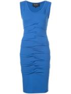 Nicole Miller Fitted Midi Dress - Blue