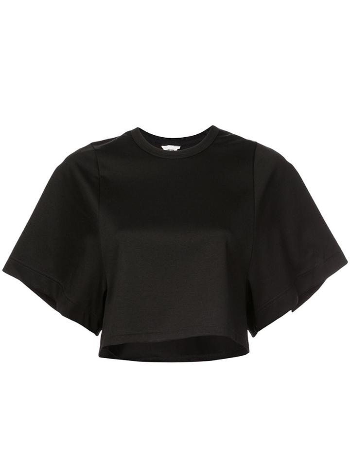 Comme Des Garçons Noir Kei Ninomiya Cropped Oversized T-shirt - Black