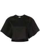 Comme Des Garçons Noir Kei Ninomiya Cropped Oversized T-shirt - Black