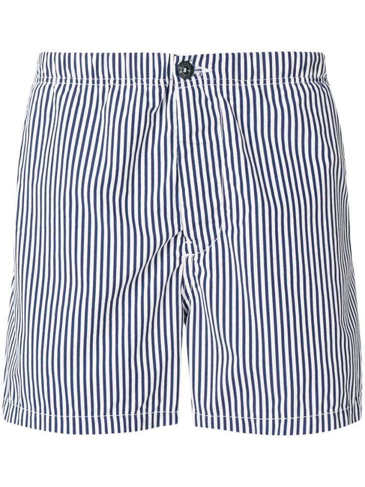 Stone Island Striped Printed Swim Shorts - Blue