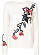 Prabal Gurung Floral Embroidered Sweater - White